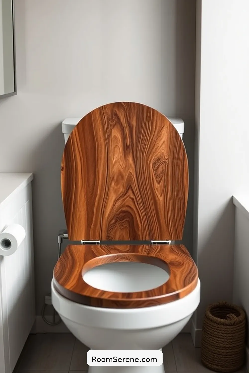 20 Ways to Boost Energy Efficiency in Your Bathroom Using Recycled Wood 11 Build a Wooden Toilet Seat Cover for 20 Ways to Boost Energy Efficiency in Your Bathroom Using Recycled Wood