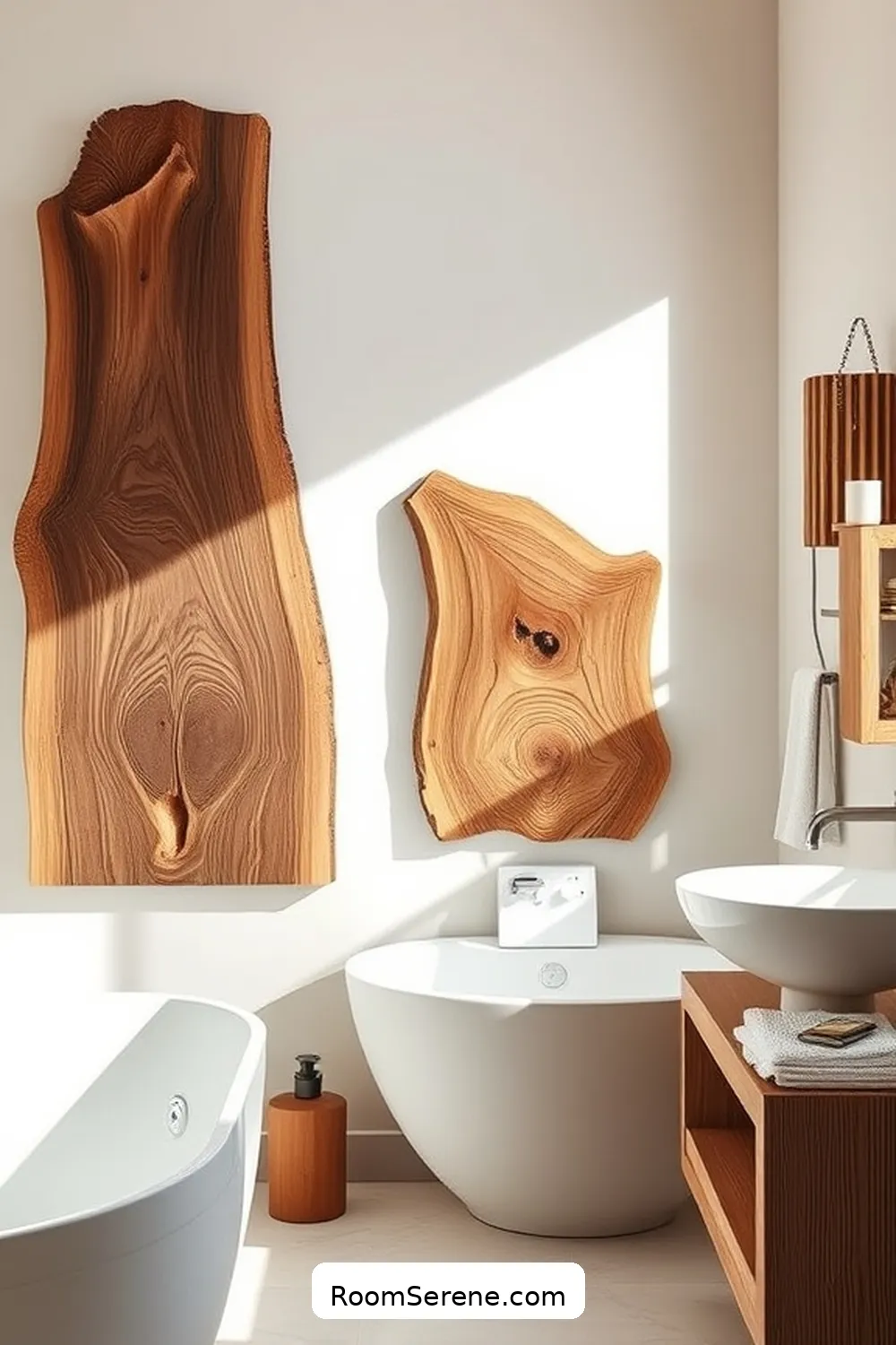 20 Ways to Boost Energy Efficiency in Your Bathroom Using Recycled Wood 19 Create Wooden Art or Decor Pieces for 20 Ways to Boost Energy Efficiency in Your Bathroom Using Recycled Wood