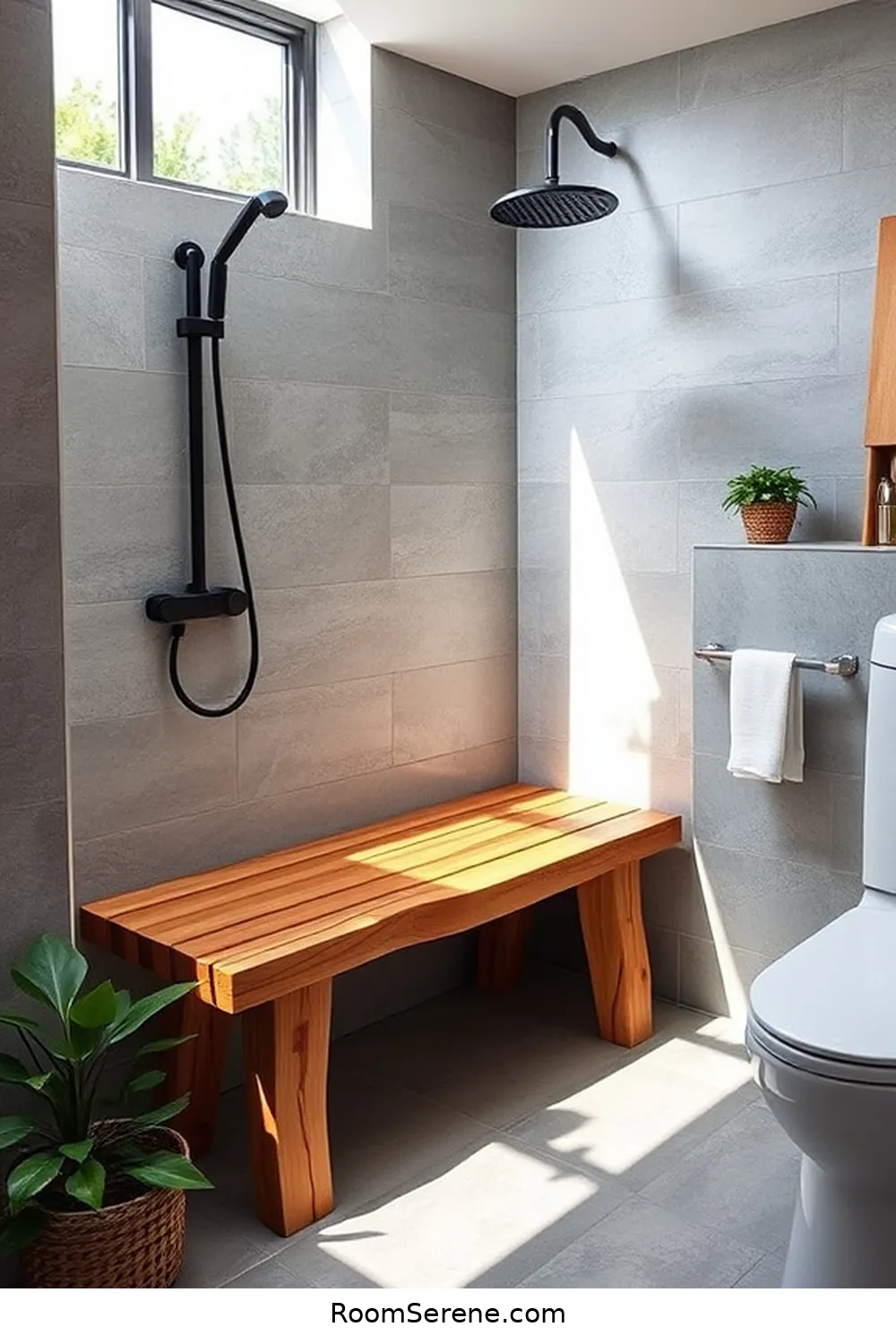 20 Ways to Boost Energy Efficiency in Your Bathroom Using Recycled Wood 7 Make a Wooden Shower Bench for 20 Ways to Boost Energy Efficiency in Your Bathroom Using Recycled Wood
