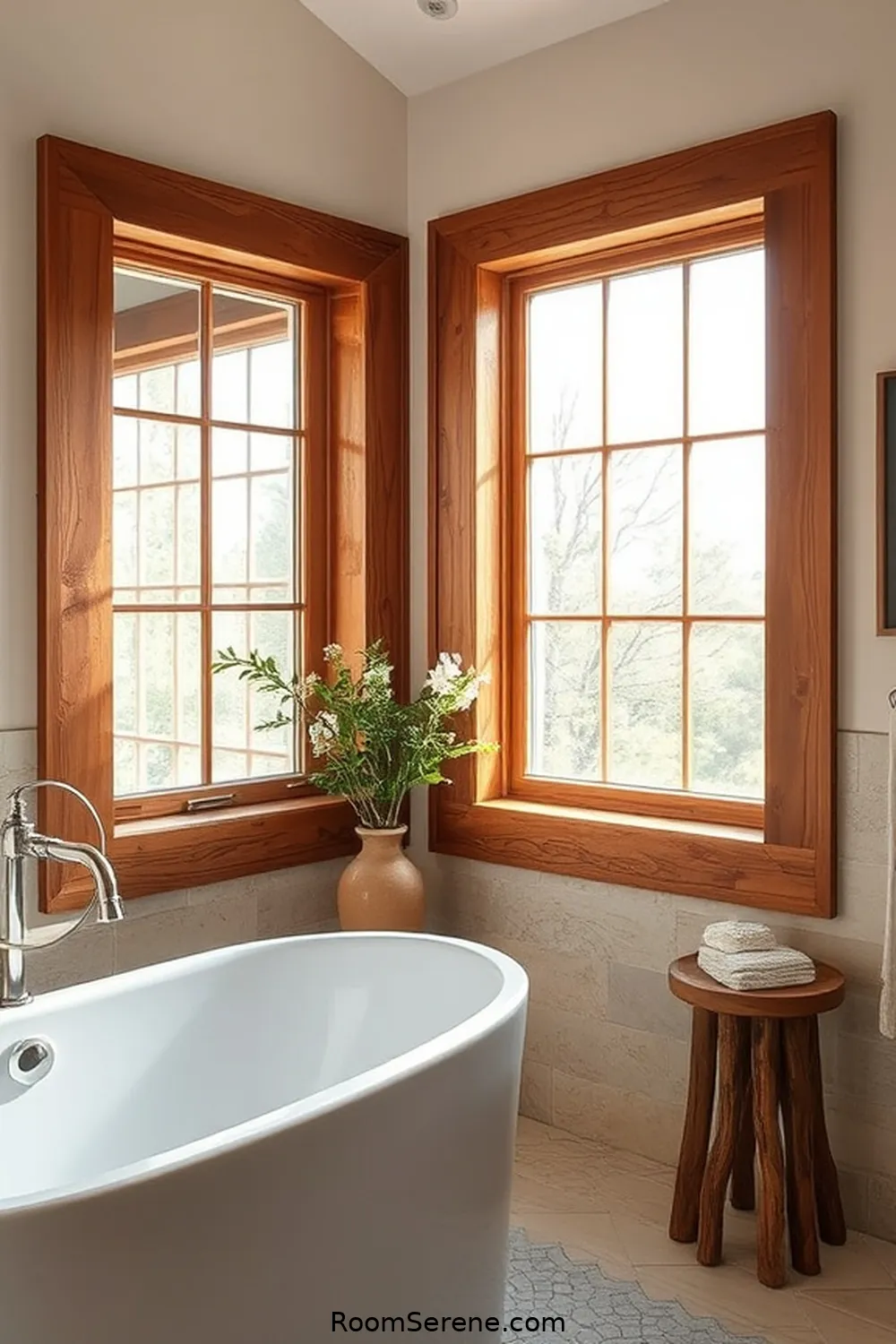 20 Ways to Boost Energy Efficiency in Your Bathroom Using Recycled Wood 5 Use Recycled Wood for Window Frames for 20 Ways to Boost Energy Efficiency in Your Bathroom Using Recycled Wood