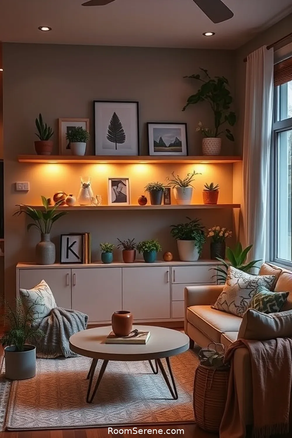 20 Ways to Boost Energy Efficiency in Your Living Room Using Solar-Powered Lights 13 Set Up Solar-Powered Under-Shelf Lighting for 20 Ways to Boost Energy Efficiency in Your Living Room Using Solar-Powered Lights