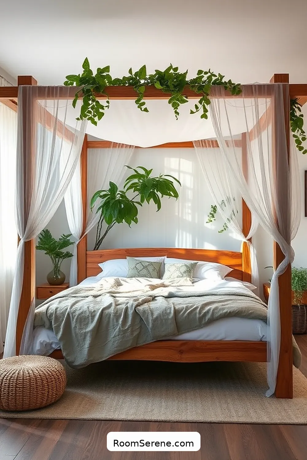 Create a Recycled Wood Bed Canopy for Energy Efficiency for 20 Ways to Boost Energy Efficiency in the Bedroom Using Recycled Wood