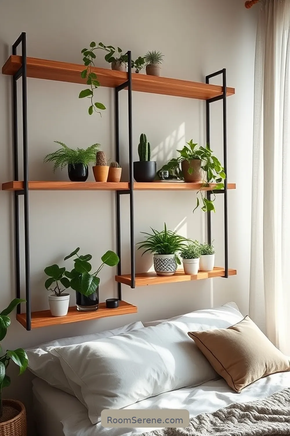 Make Recycled Wood Shelving Units for 20 Ways to Boost Energy Efficiency in the Bedroom Using Recycled Wood