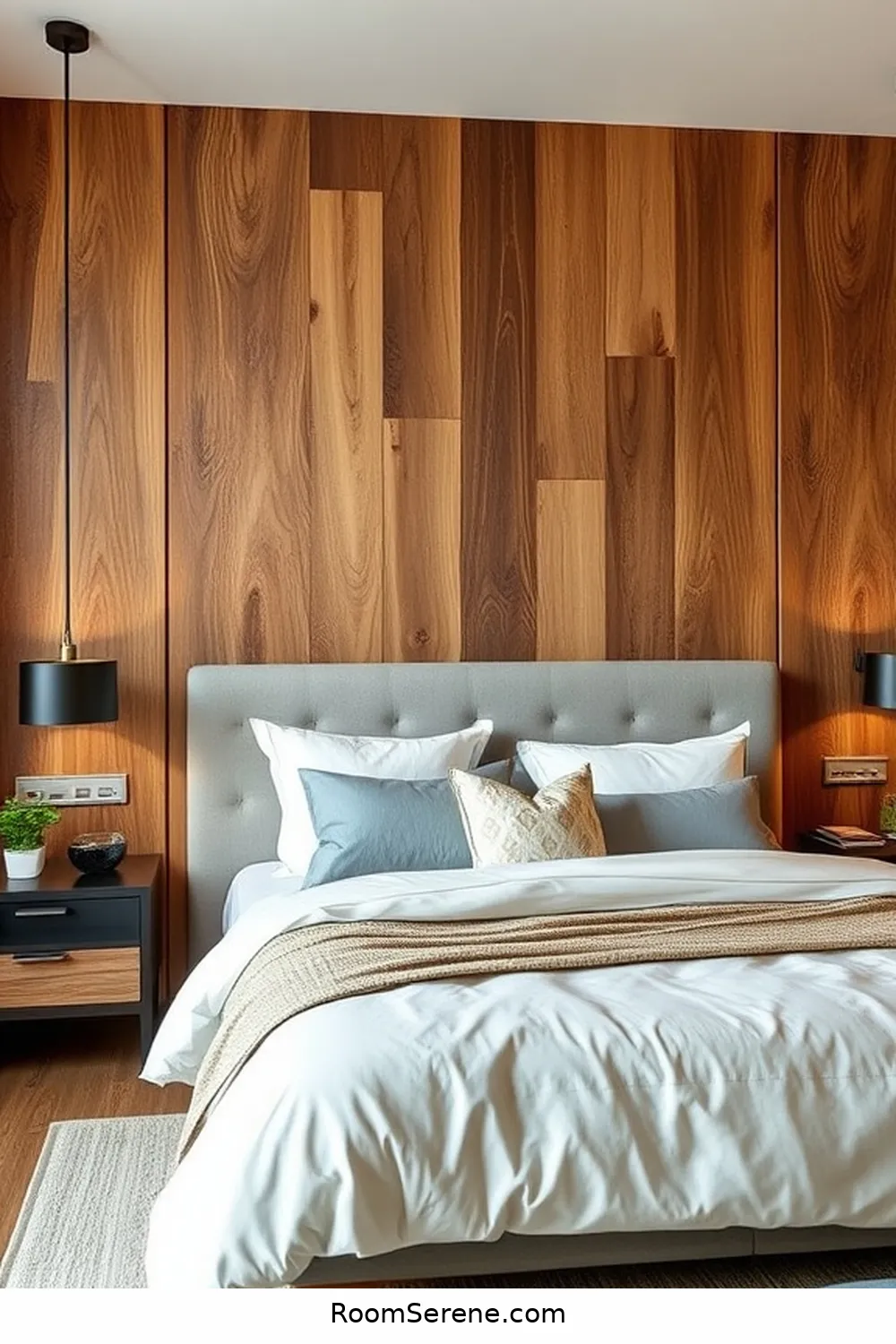 Use Recycled Wood for Decorative Wall Panels for 20 Ways to Boost Energy Efficiency in the Bedroom Using Recycled Wood