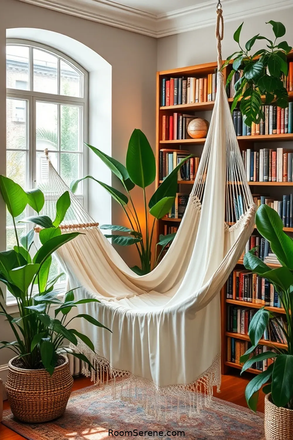 20 Ways to Enhance Comfort and Coziness in Your Library Using Organic Cotton 14 Organic Cotton Hammocks for Relaxation for 20 Ways to Enhance Comfort and Coziness in Your Library Using Organic Cotton