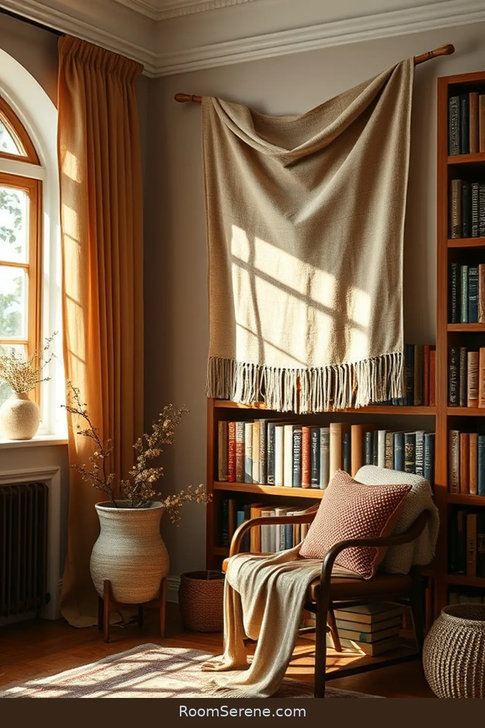 20 Ways to Enhance Comfort and Coziness in Your Library Using Organic Cotton 8 Organic Cotton Wall Hangings for Visual Interest for 20 Ways to Enhance Comfort and Coziness in Your Library Using Organic Cotton