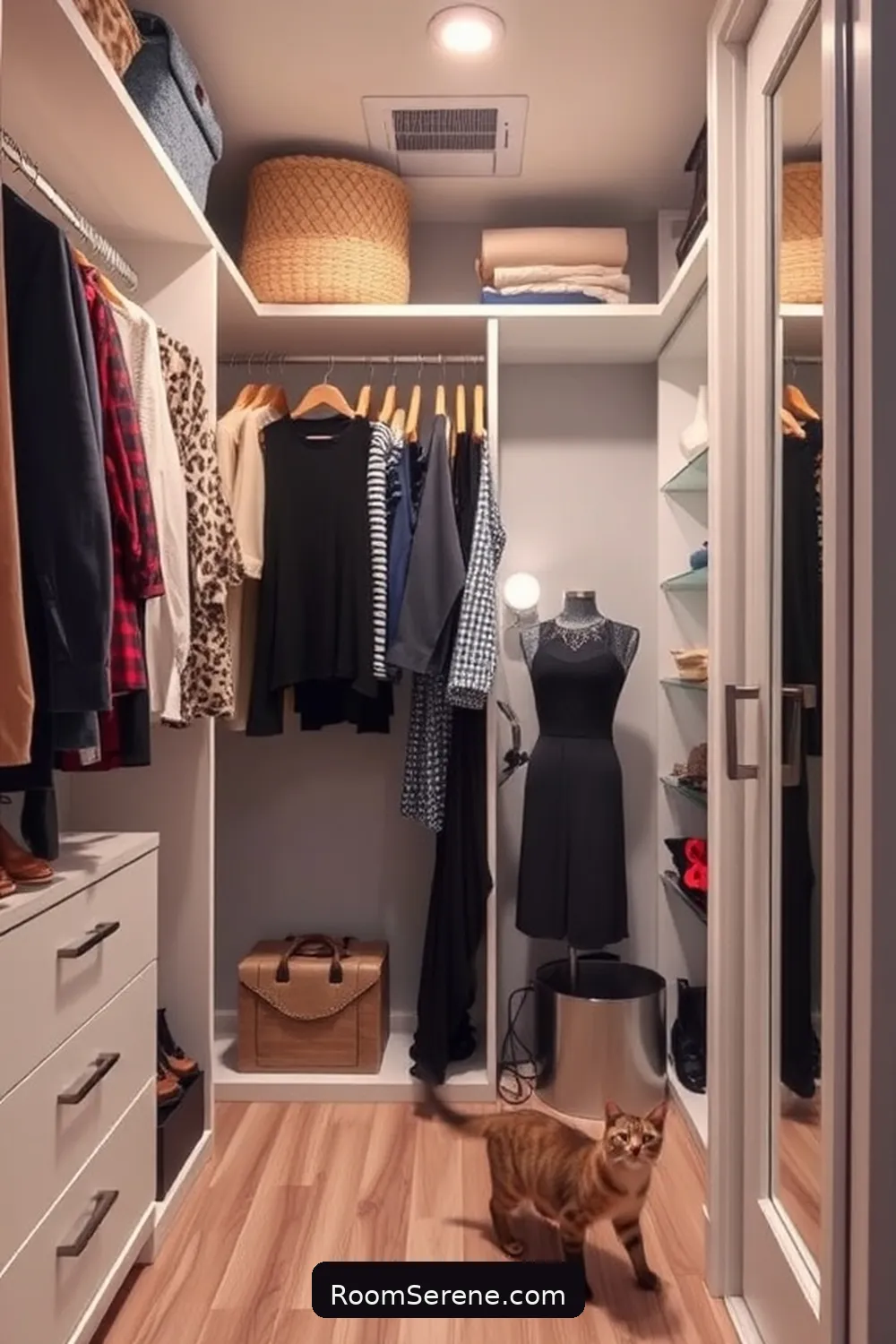 Designing a Multi-Functional Closet Space for 21 Creative Multi-Use Spaces in the Bedroom Using Solar-Powered Lights