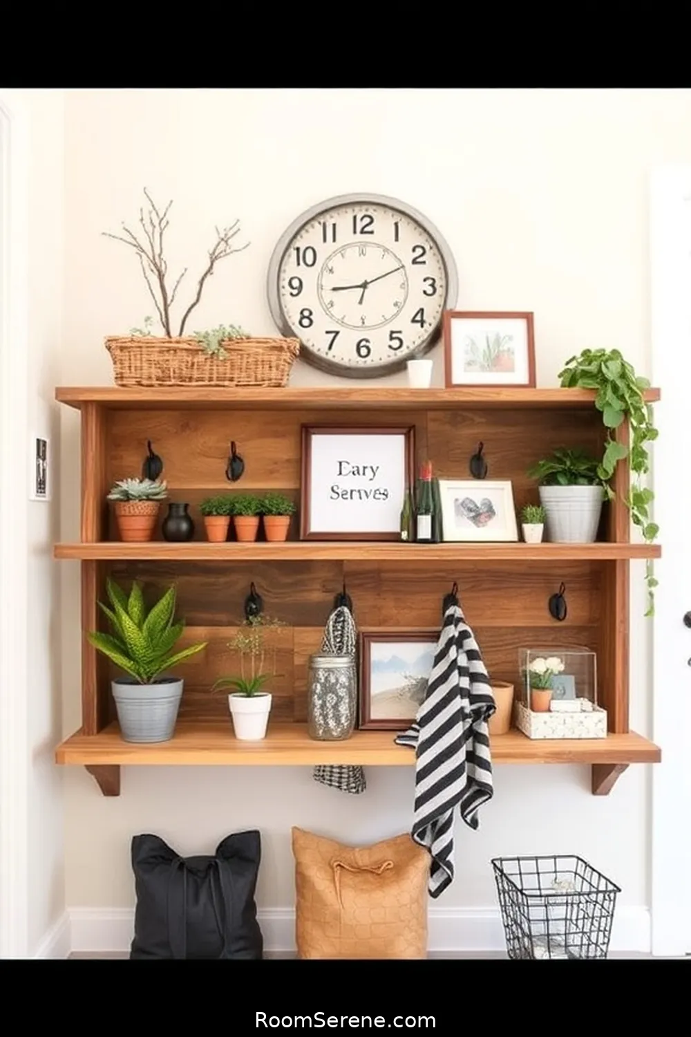 21 Creative Organization Ideas for Your Entryway Using Recycled Wood 8 DIY Entryway Shelf for 21 Creative Organization Ideas for Your Entryway Using Recycled Wood