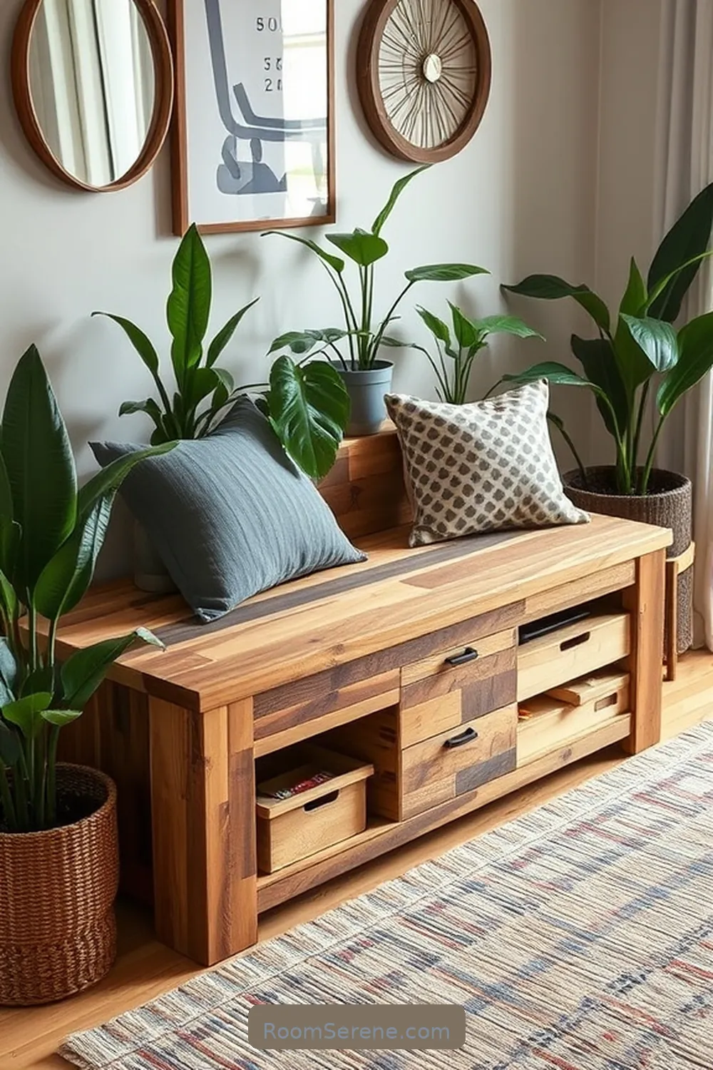 21 Creative Organization Ideas for Your Entryway Using Recycled Wood 10 Multi-Functional Bench With Storage for 21 Creative Organization Ideas for Your Entryway Using Recycled Wood