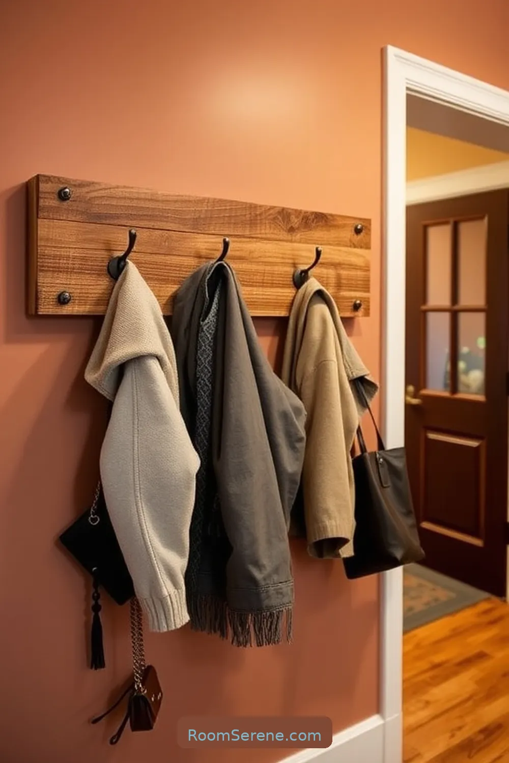21 Creative Organization Ideas for Your Entryway Using Recycled Wood 2 Reclaimed Wood Coat Rack for 21 Creative Organization Ideas for Your Entryway Using Recycled Wood