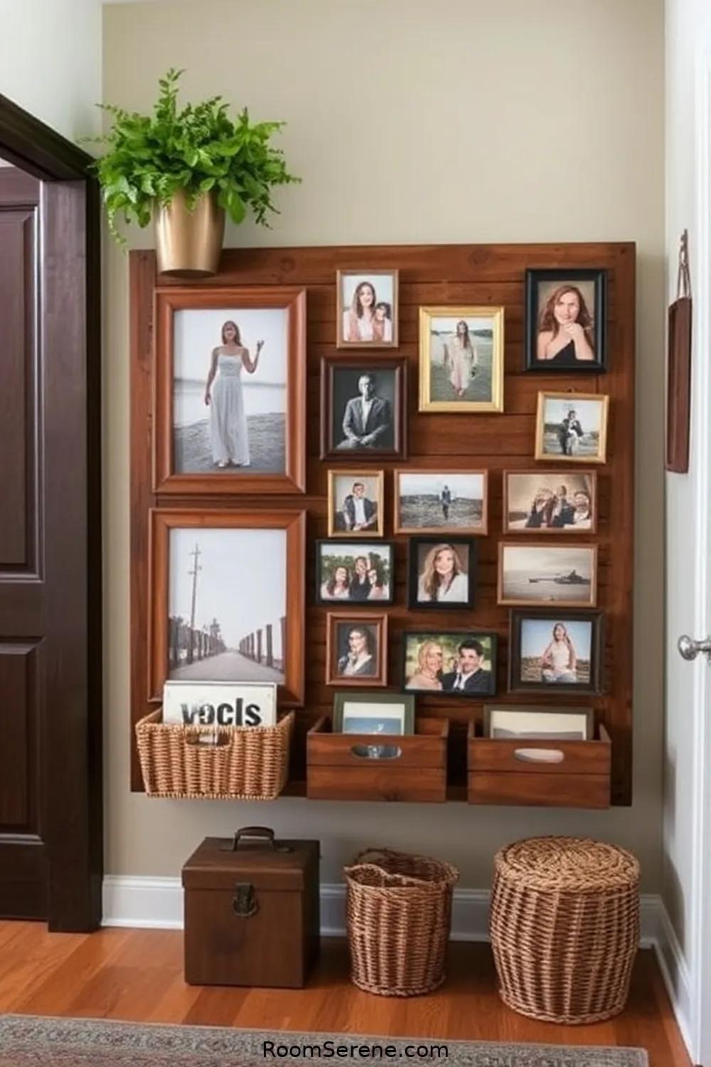 21 Creative Organization Ideas for Your Entryway Using Recycled Wood 9 Rustic Picture Frame Organizer for 21 Creative Organization Ideas for Your Entryway Using Recycled Wood