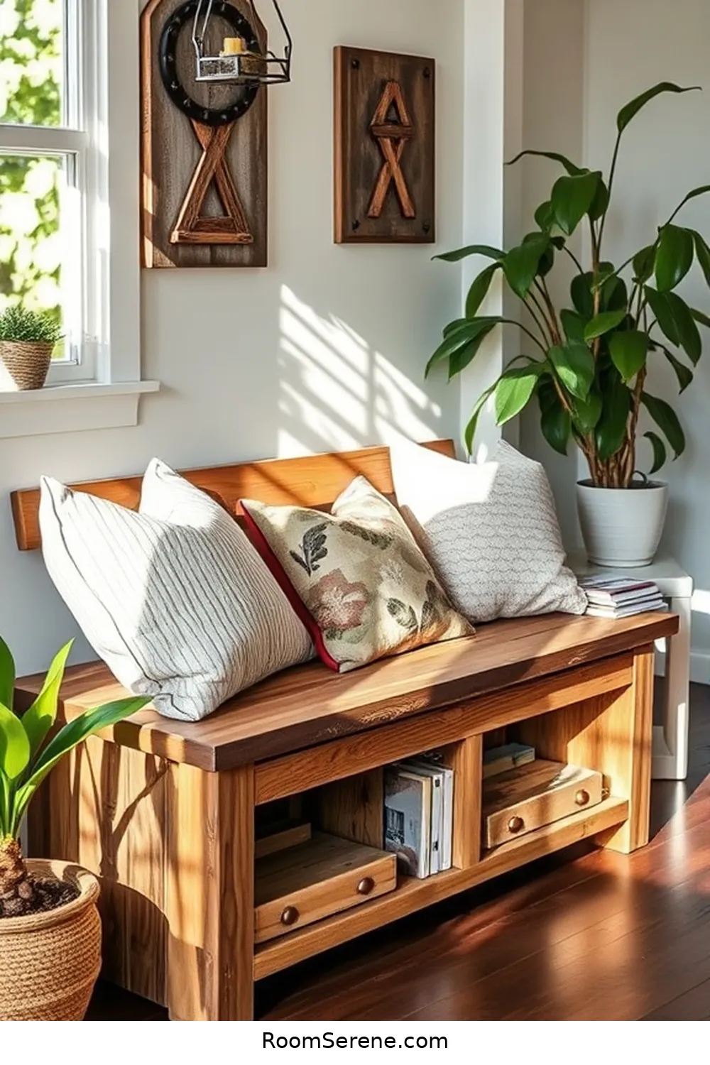 21 Creative Organization Ideas for Your Entryway Using Recycled Wood 3 Rustic Shoe Bench for 21 Creative Organization Ideas for Your Entryway Using Recycled Wood