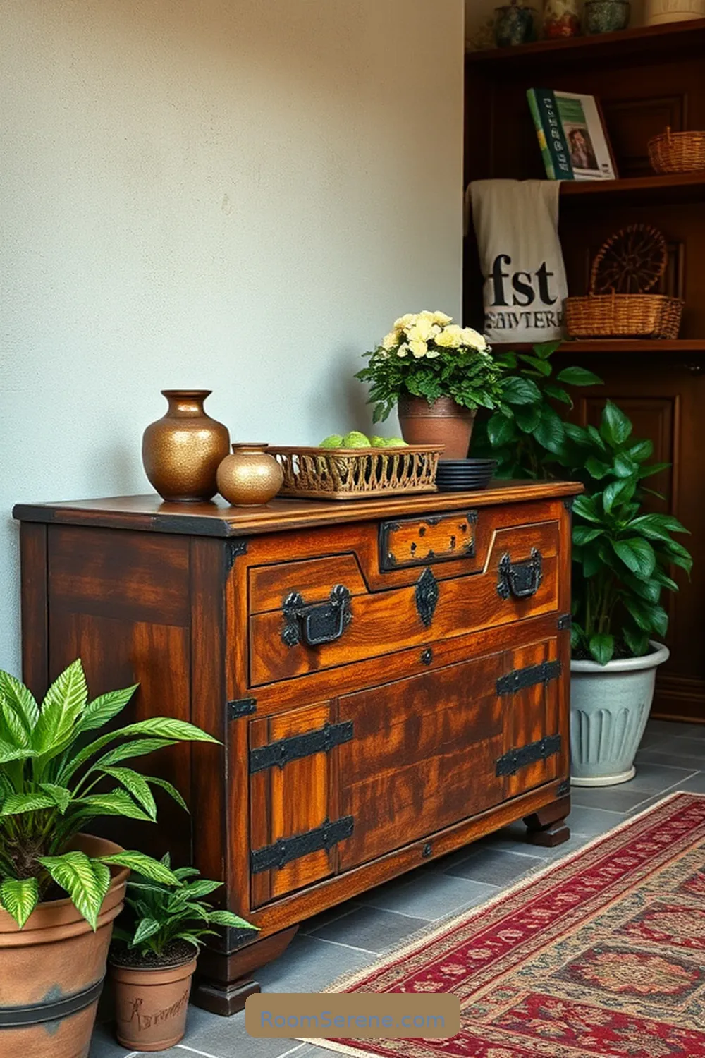21 Creative Organization Ideas for Your Entryway Using Recycled Wood 21 Vintage Wood Chest for Storage for 21 Creative Organization Ideas for Your Entryway Using Recycled Wood