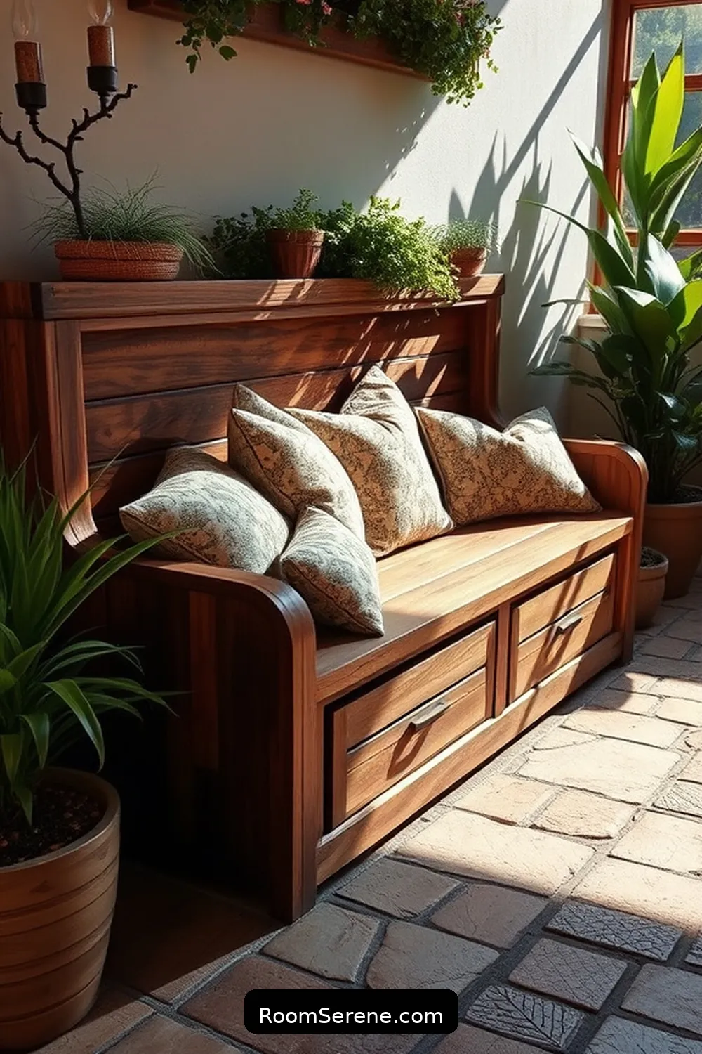 21 Creative Ways for Living Room Organization Using Recycled Wood 10 Wooden Bench With Storage for 21 Creative Ways for Living Room Organization Using Recycled Wood