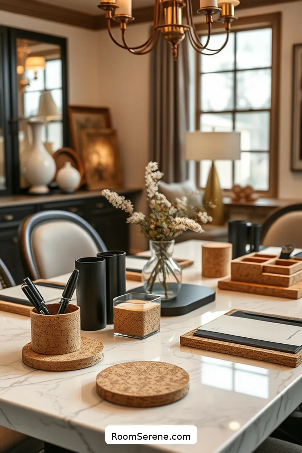 21 Creative Workspace Design Ideas Using Cork in Your Dining Room 7 Cork Desk Accessories for a Cohesive Look for 21 Creative Workspace Design Ideas Using Cork in Your Dining Room