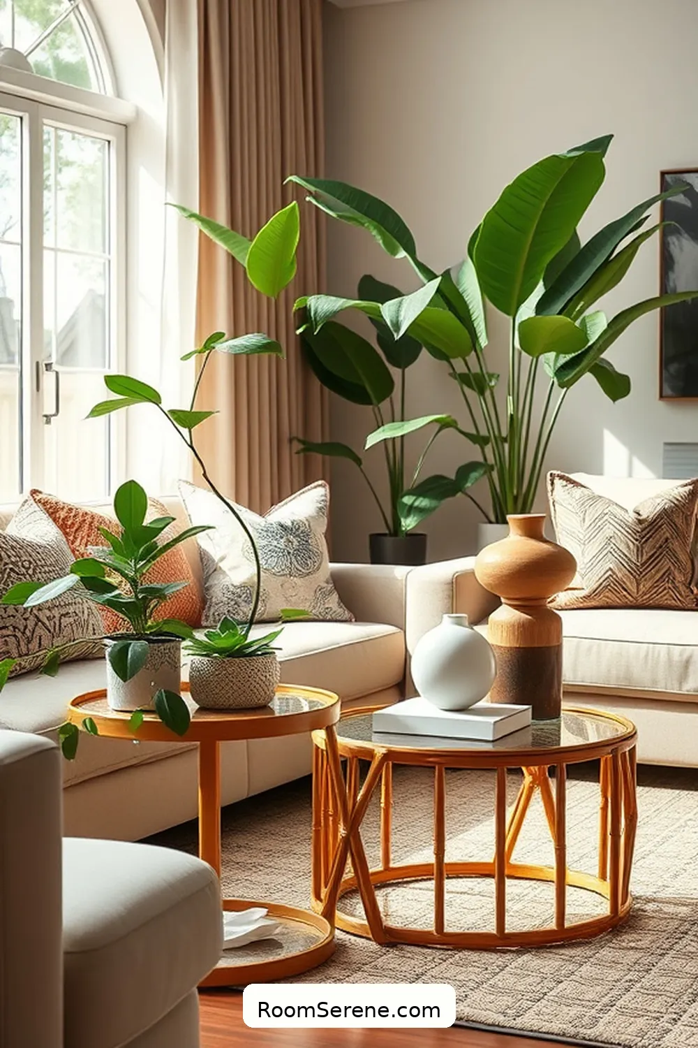 Bamboo Side Tables for Convenience for 21 Innovative Ways Using Bamboo to Create Multi-Use Spaces in Your Living Room