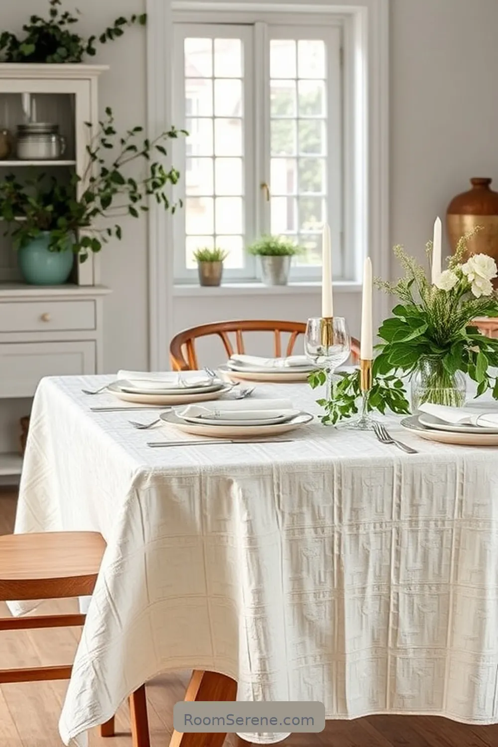 Eco-Friendly Organic Cotton Tablecloths for 21 Inspiring Ways to Use Organic Cotton in Kitchen Workspace Design