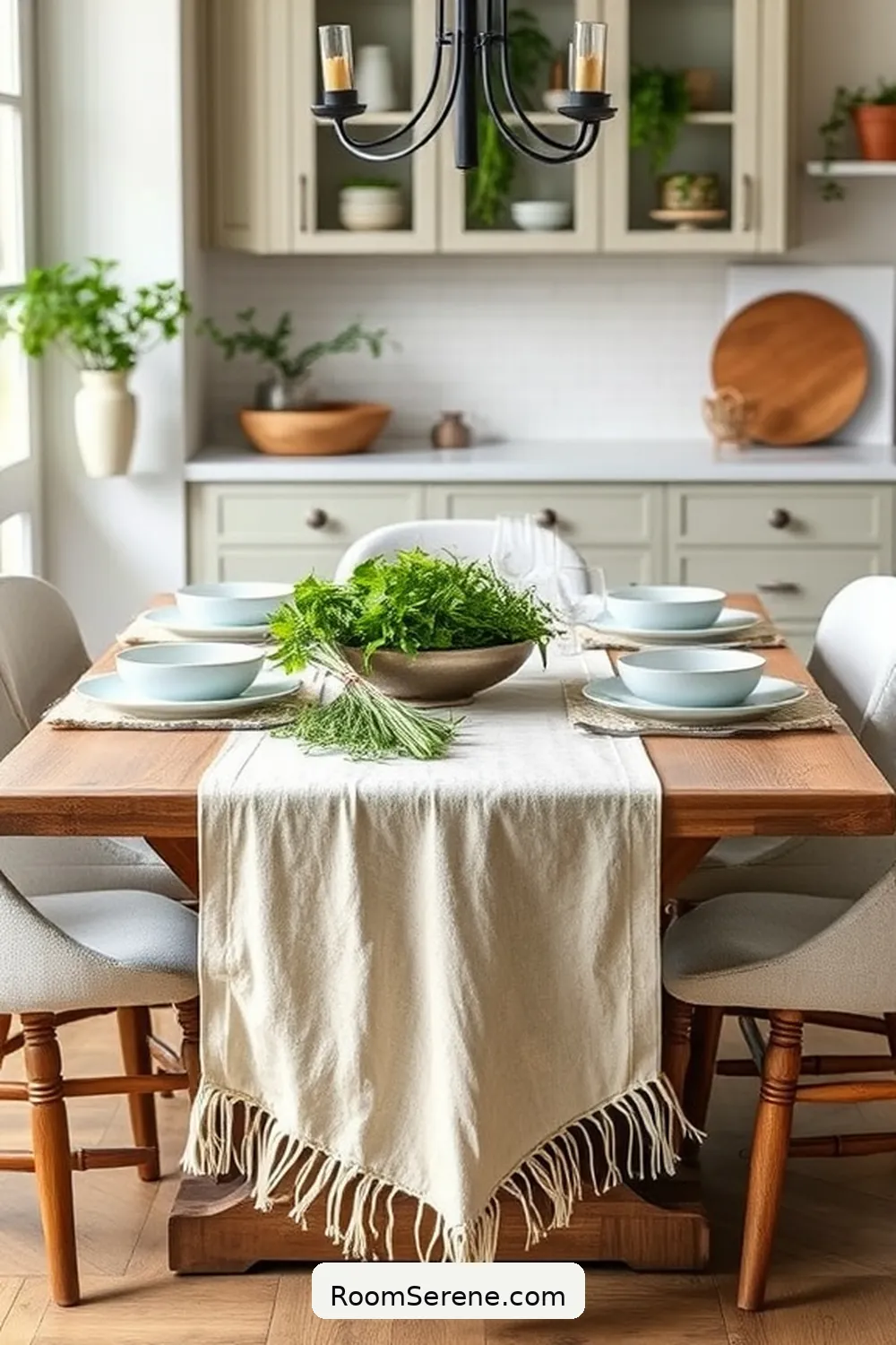 Organic Cotton Table Runners for 21 Inspiring Ways to Use Organic Cotton in Kitchen Workspace Design