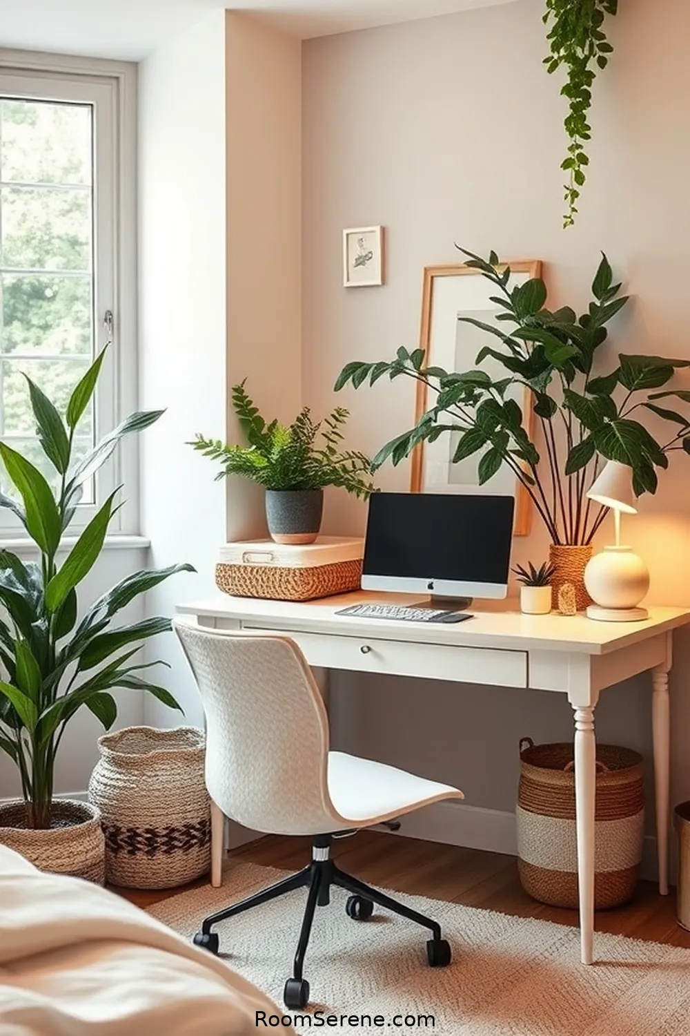 21 Inspiring Workspace Design Ideas for Your Bedroom Using Organic Cotton 8 Add Organic Cotton Storage Baskets for Organization for 21 Inspiring Workspace Design Ideas for Your Bedroom Using Organic Cotton