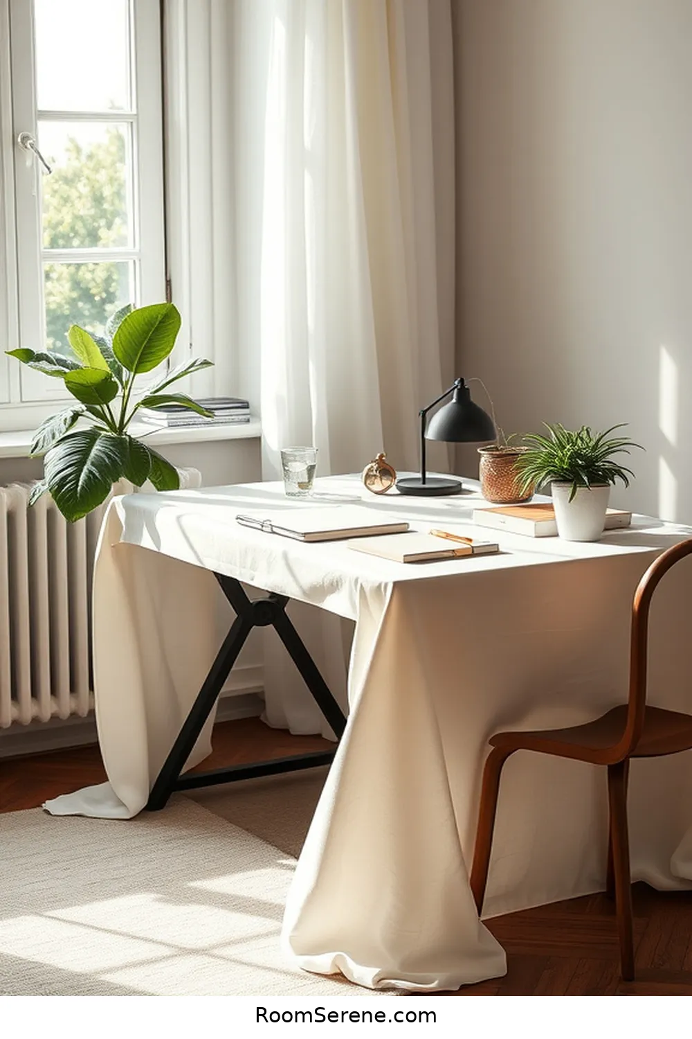 21 Inspiring Workspace Design Ideas for Your Bedroom Using Organic Cotton 16 Use Organic Cotton Table Cloths for a Polished Look for 21 Inspiring Workspace Design Ideas for Your Bedroom Using Organic Cotton