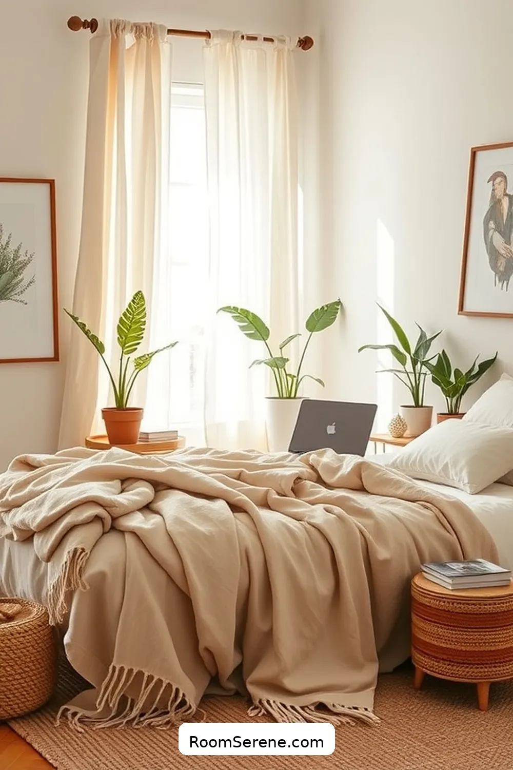 21 Inspiring Workspace Design Ideas for Your Bedroom Using Organic Cotton 9 Utilize Organic Cotton Throws for Warmth and Comfort for 21 Inspiring Workspace Design Ideas for Your Bedroom Using Organic Cotton