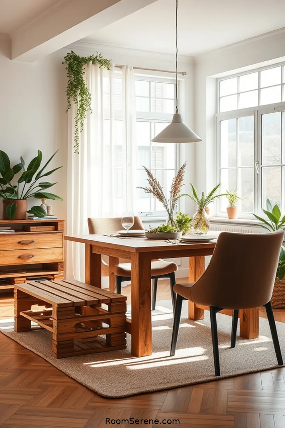 21 Inspiring Workspace Design Ideas for Your Dining Room Using Reclaimed Materials 18 Repurposing Old Pallets for Furniture for 21 Inspiring Workspace Design Ideas for Your Dining Room Using Reclaimed Materials