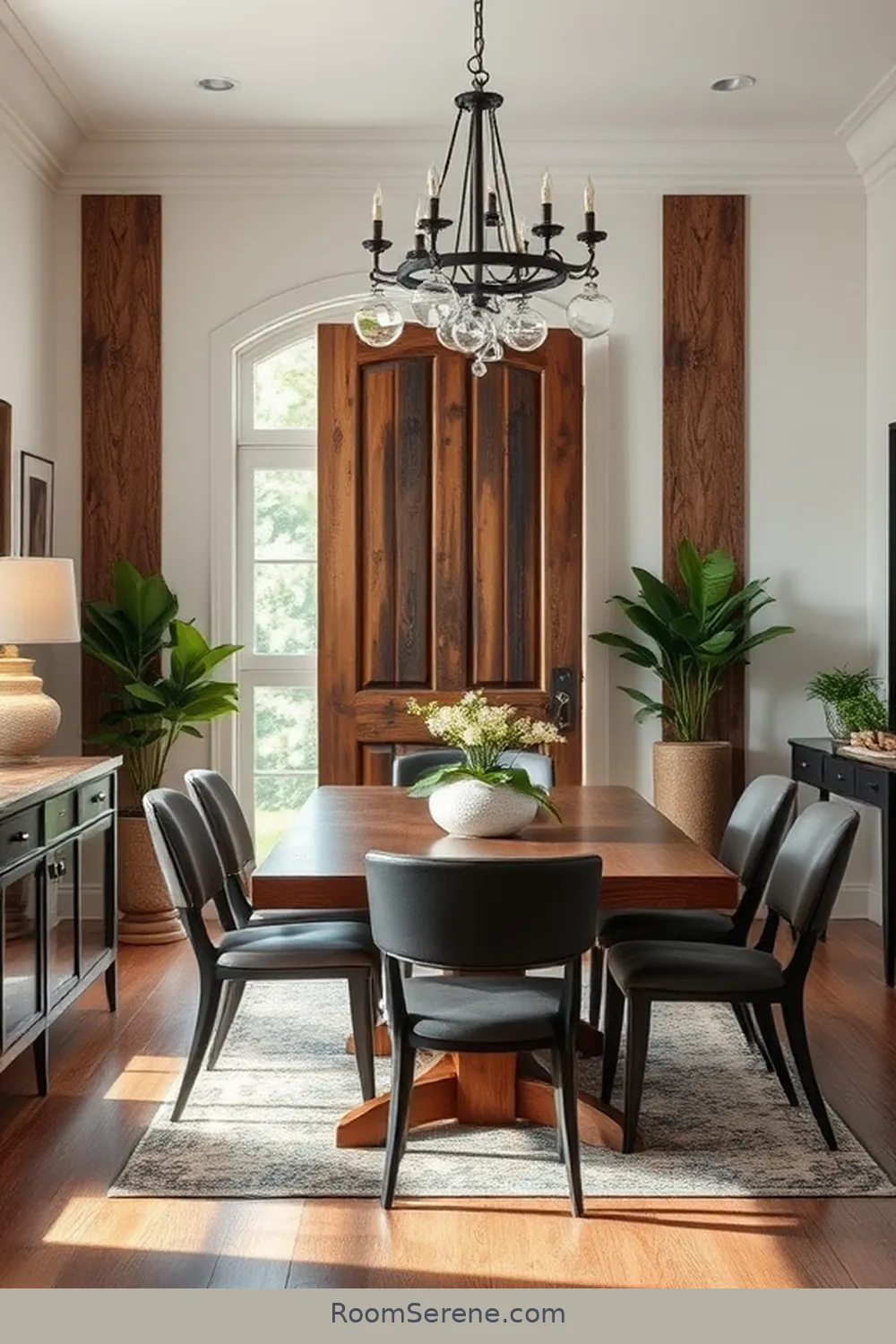 21 Inspiring Workspace Design Ideas for Your Dining Room Using Reclaimed Materials 6 Using Old Doors as Room Dividers for 21 Inspiring Workspace Design Ideas for Your Dining Room Using Reclaimed Materials