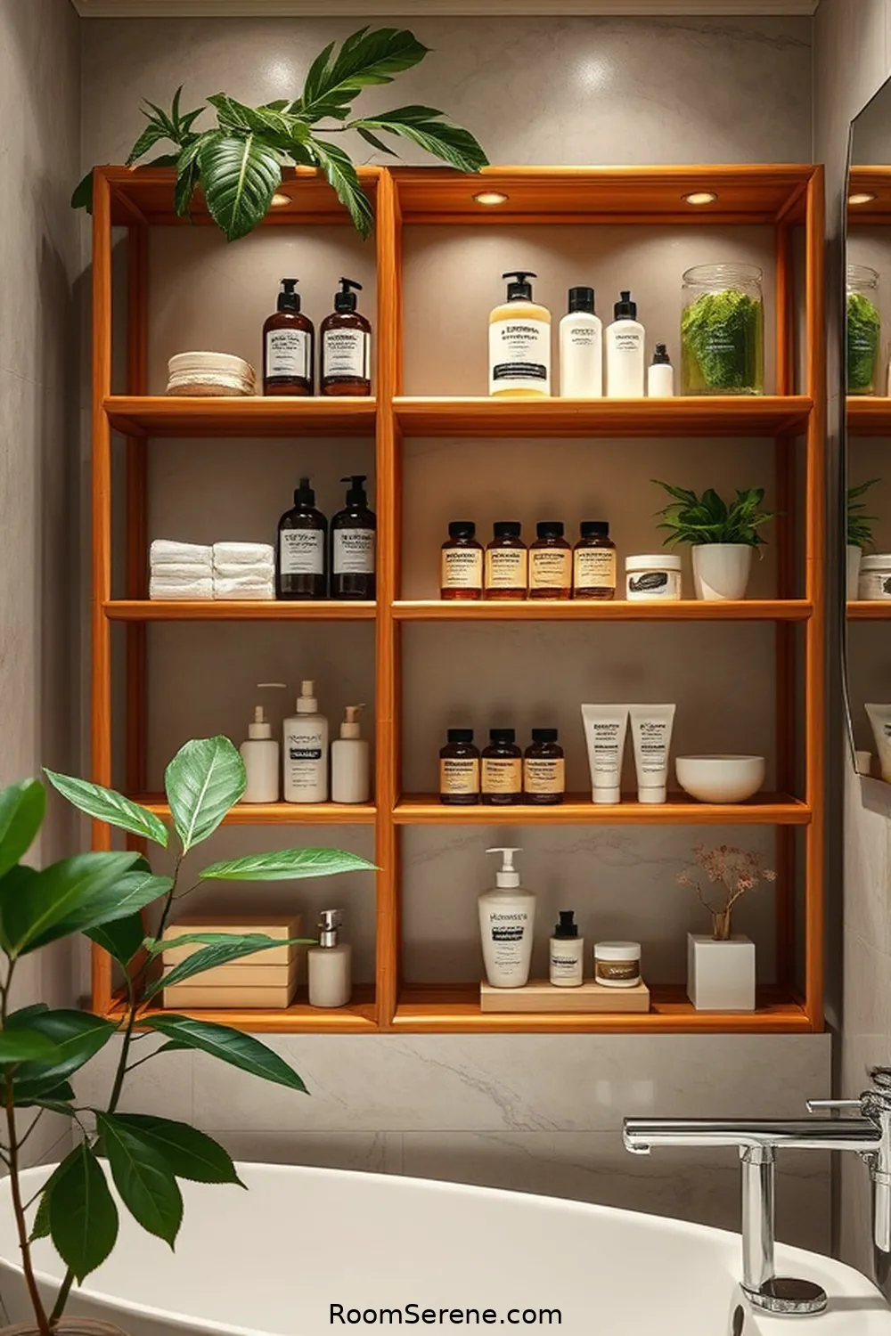 Bamboo Shelving Units for 21 Stylish Storage Solutions Using Bamboo for Your Bathroom