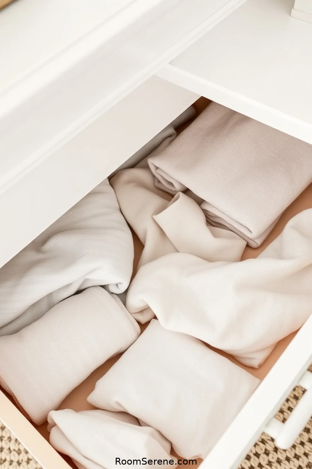 21 Tips for Bedroom Organization Using Organic Cotton 4 Use Organic Cotton Drawer Liners for 21 Tips for Bedroom Organization Using Organic Cotton