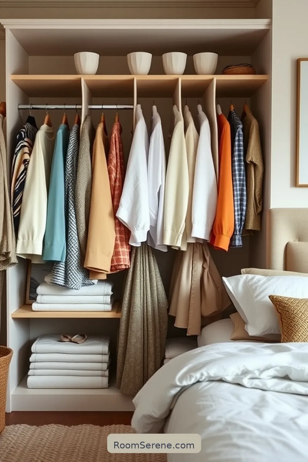 21 Tips for Bedroom Organization Using Organic Cotton 7 Utilize Organic Cotton Closet Dividers for 21 Tips for Bedroom Organization Using Organic Cotton