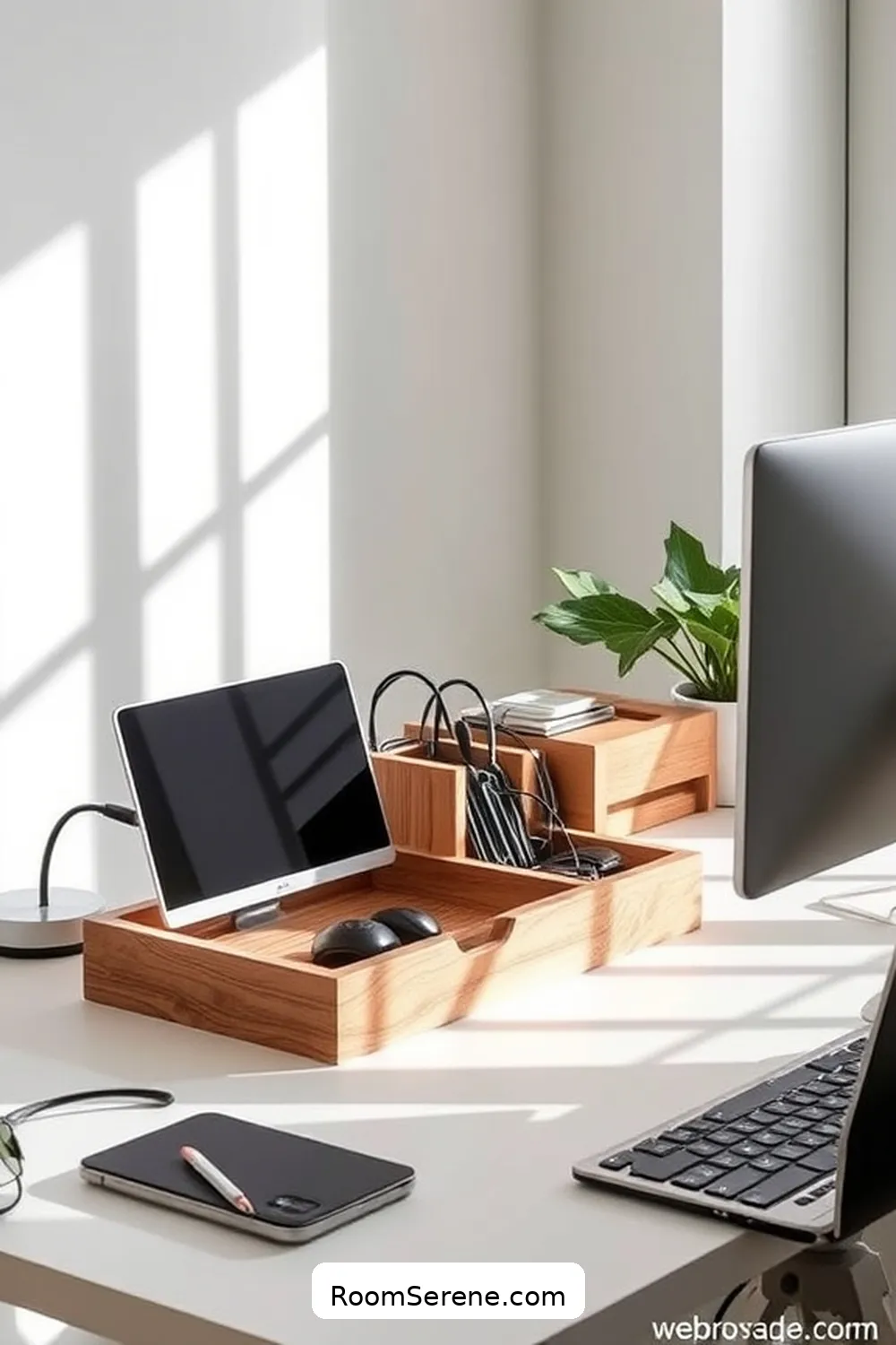22 Creative Storage Solutions for Home Office Using Recycled Wood 20 DIY Wooden Cable Management Box for 22 Creative Storage Solutions for Home Office Using Recycled Wood