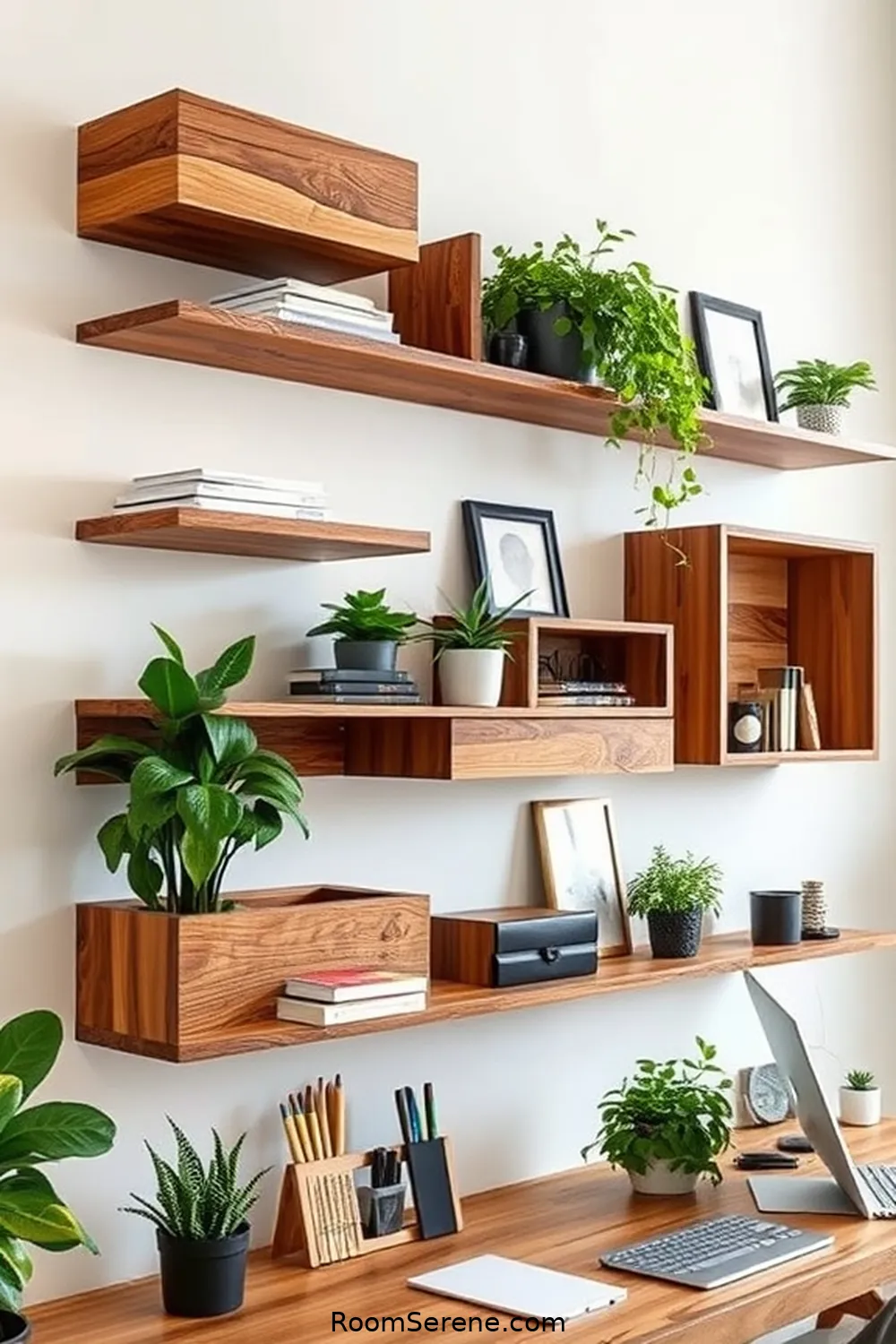 22 Creative Storage Solutions for Home Office Using Recycled Wood 6 Floating Wooden Wall Units for 22 Creative Storage Solutions for Home Office Using Recycled Wood