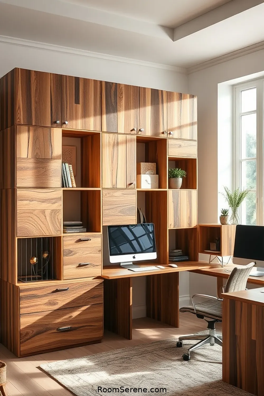 22 Creative Storage Solutions for Home Office Using Recycled Wood 17 Reclaimed Wood Cube Storage for 22 Creative Storage Solutions for Home Office Using Recycled Wood