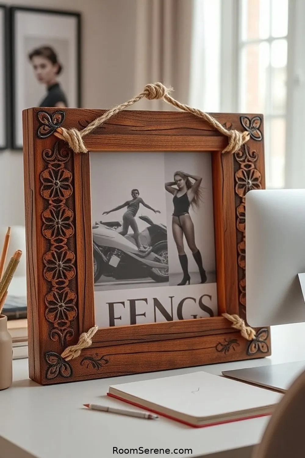 22 Creative Storage Solutions for Home Office Using Recycled Wood 22 Rustic Wooden Photo Frame Organizer for 22 Creative Storage Solutions for Home Office Using Recycled Wood