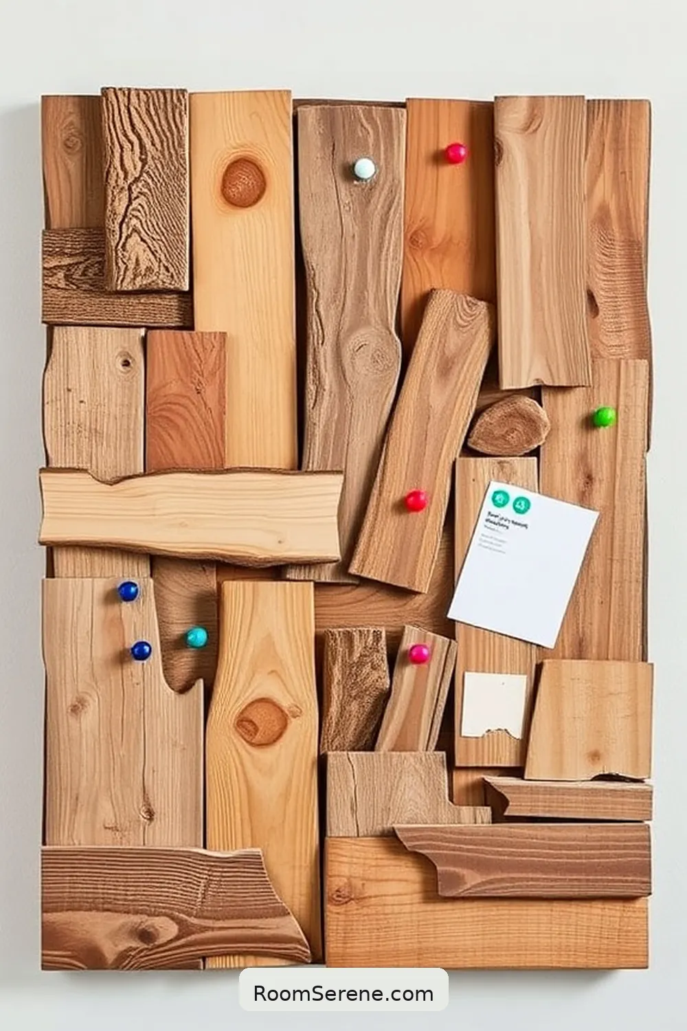 22 Creative Storage Solutions for Home Office Using Recycled Wood 9 Upcycled Wood Bulletin Board for 22 Creative Storage Solutions for Home Office Using Recycled Wood