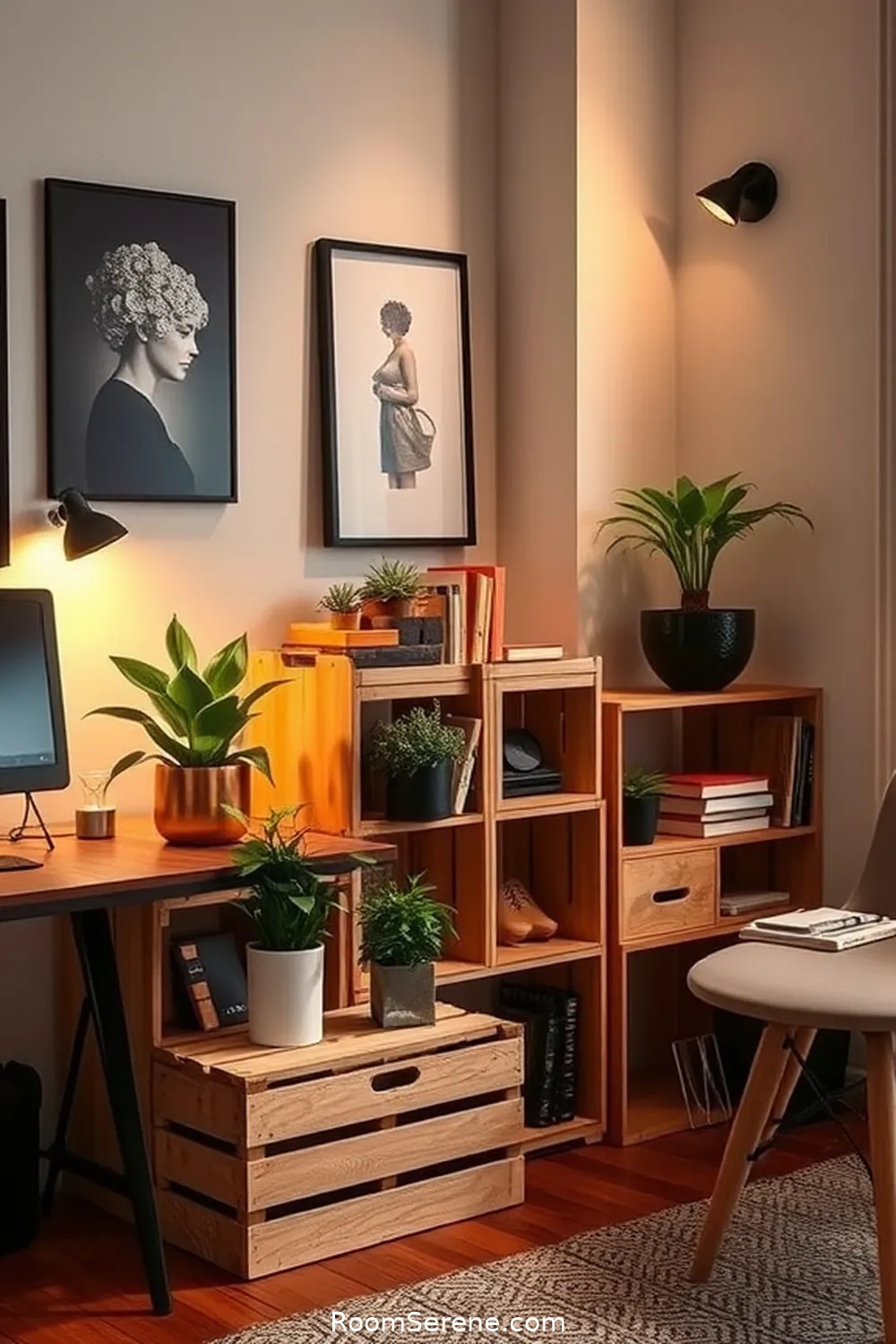22 Creative Storage Solutions for Home Office Using Recycled Wood 3 Wooden Crate Storage for 22 Creative Storage Solutions for Home Office Using Recycled Wood