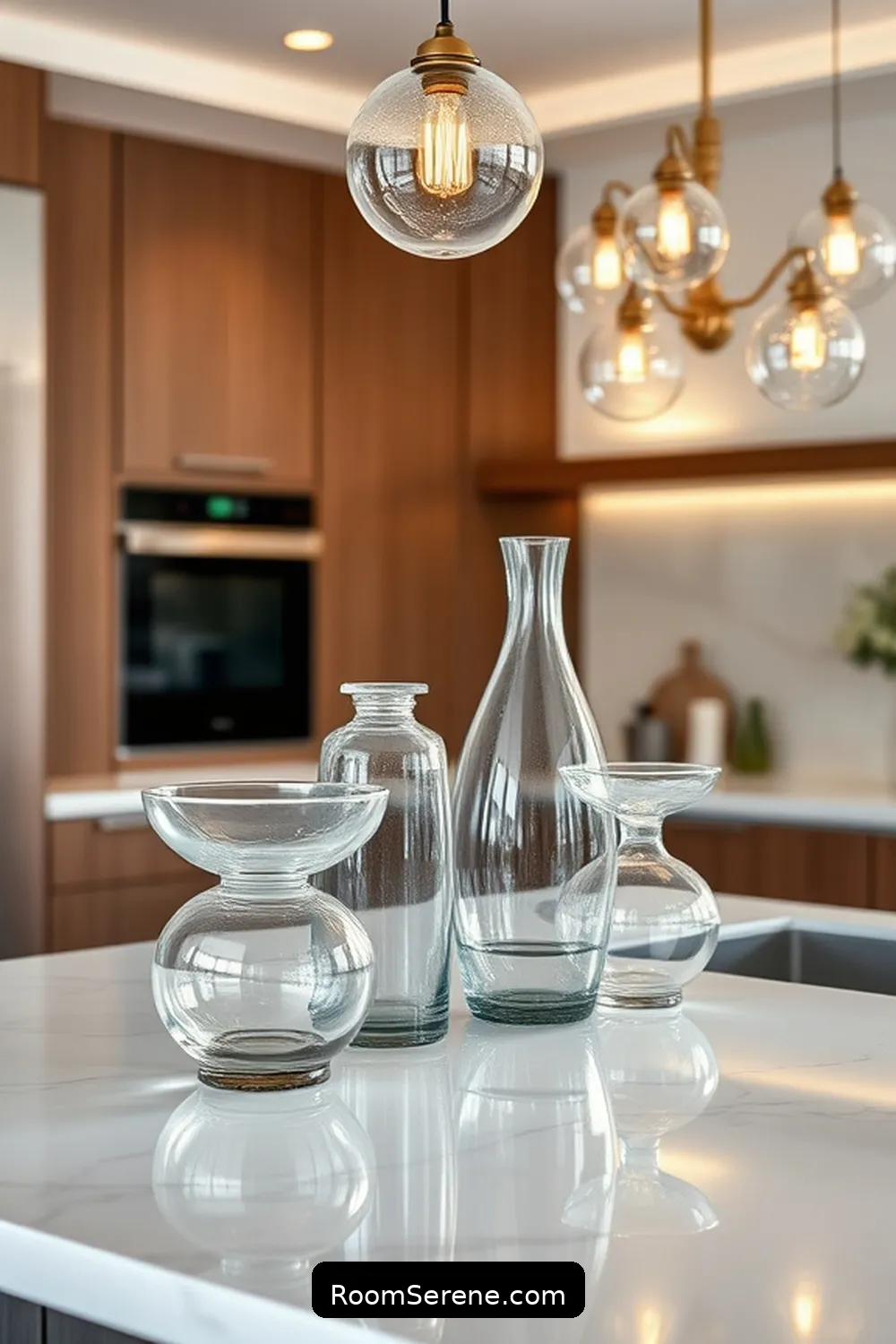 22 Innovative Ways to Use Glass in Kitchen Workspace Design 17 Glass Décor Accents for 22 Innovative Ways to Use Glass in Kitchen Workspace Design