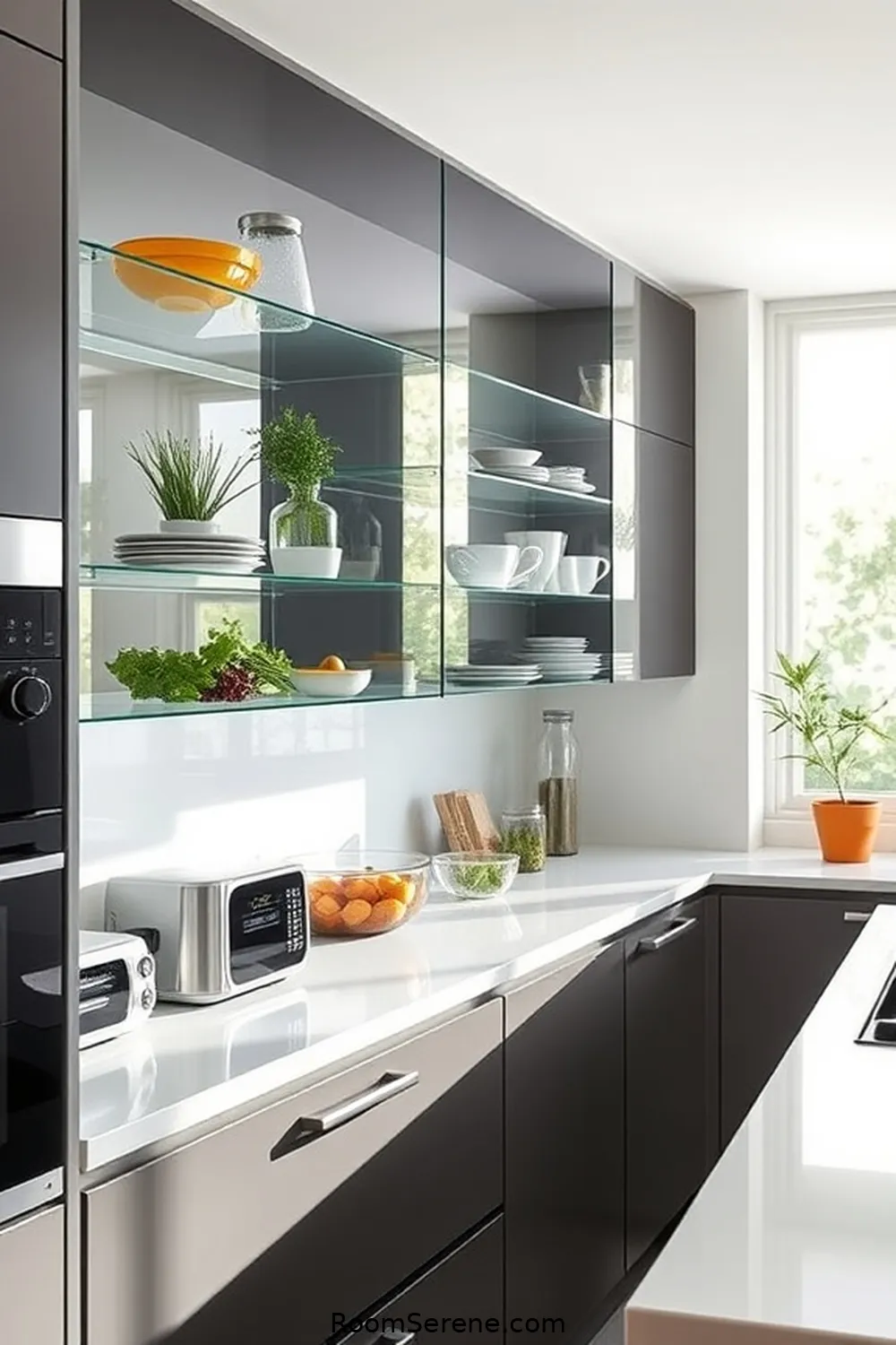 22 Innovative Ways to Use Glass in Kitchen Workspace Design 13 Glass Display Cases for 22 Innovative Ways to Use Glass in Kitchen Workspace Design