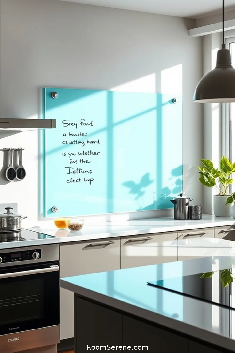 22 Innovative Ways to Use Glass in Kitchen Workspace Design 18 Glass Dry Erase Boards for 22 Innovative Ways to Use Glass in Kitchen Workspace Design