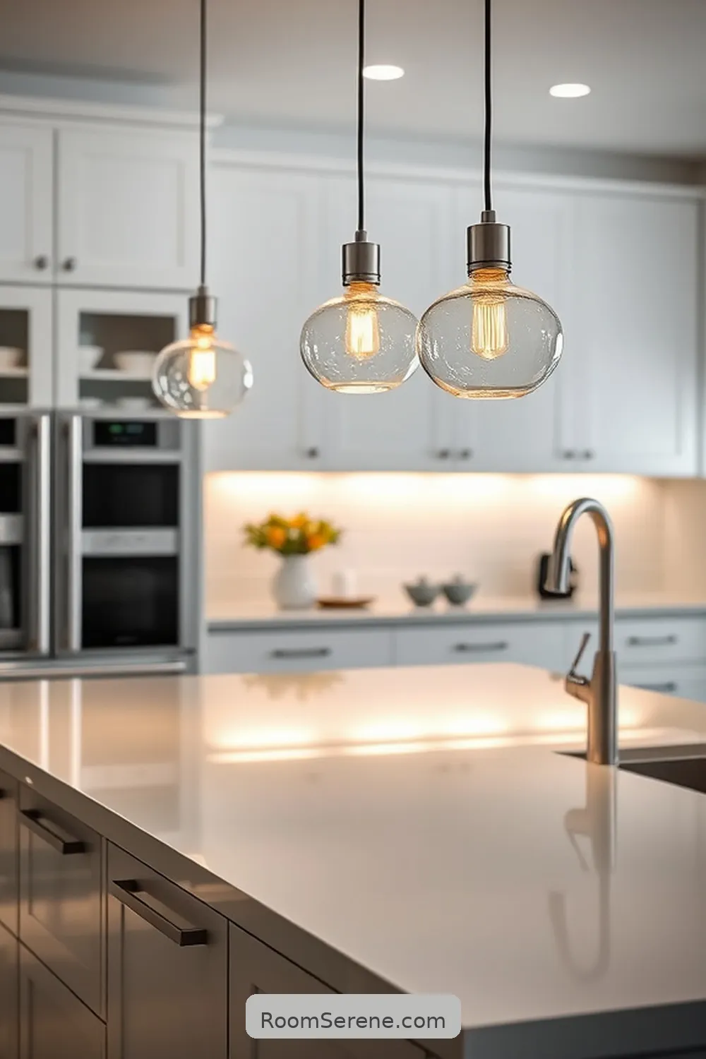22 Innovative Ways to Use Glass in Kitchen Workspace Design 22 Glass Pendant Lighting for 22 Innovative Ways to Use Glass in Kitchen Workspace Design