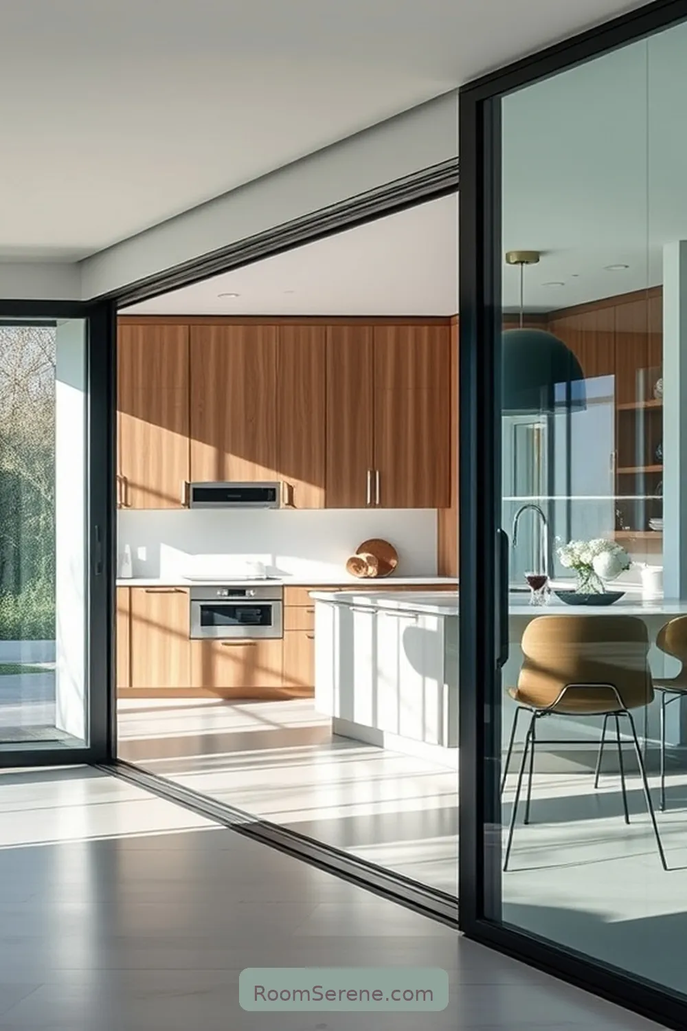 22 Innovative Ways to Use Glass in Kitchen Workspace Design 23 Glass Sliding Doors for 22 Innovative Ways to Use Glass in Kitchen Workspace Design