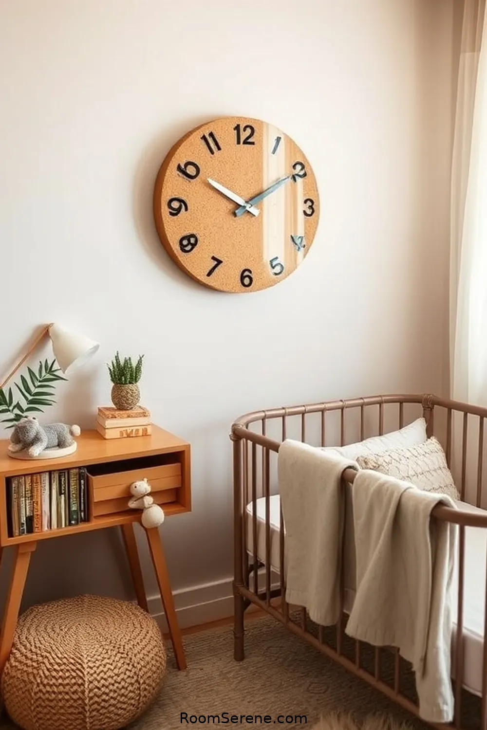 22 Smart Home Features Using Cork for Your Nursery 18 Smart Cork Wall Clocks With Temperature Display for 22 Smart Home Features Using Cork for Your Nursery