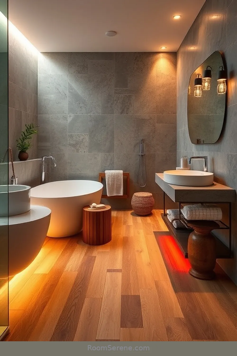 22 Smart Home Features for Bathrooms Using Recycled Wood 8 Heated Floors for 22 Smart Home Features for Bathrooms Using Recycled Wood