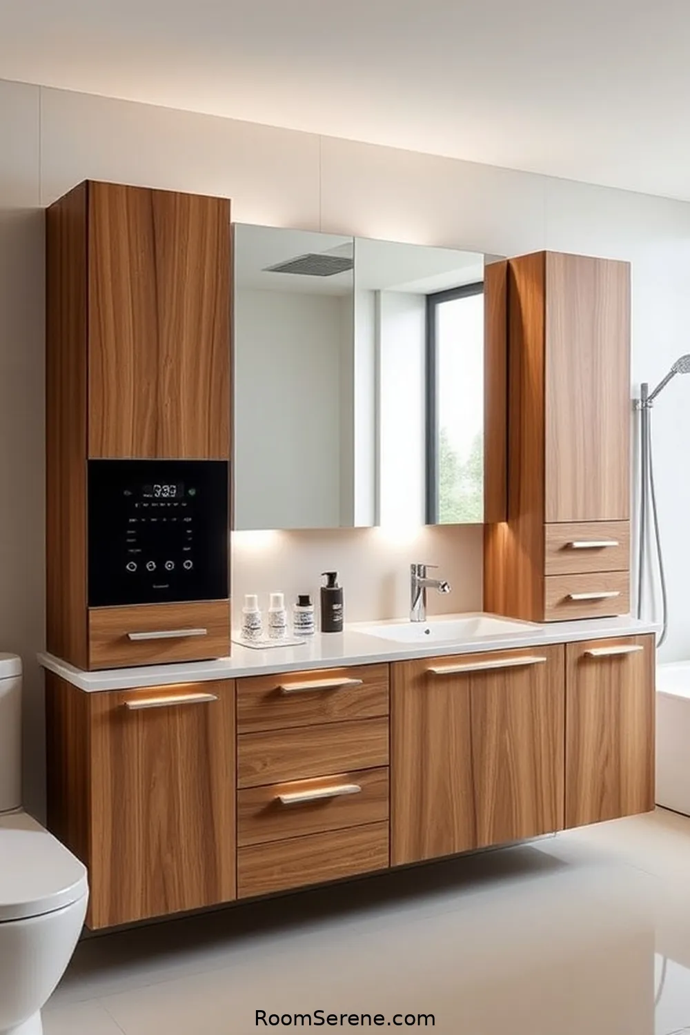 22 Smart Home Features for Bathrooms Using Recycled Wood 14 Smart Cabinets for 22 Smart Home Features for Bathrooms Using Recycled Wood