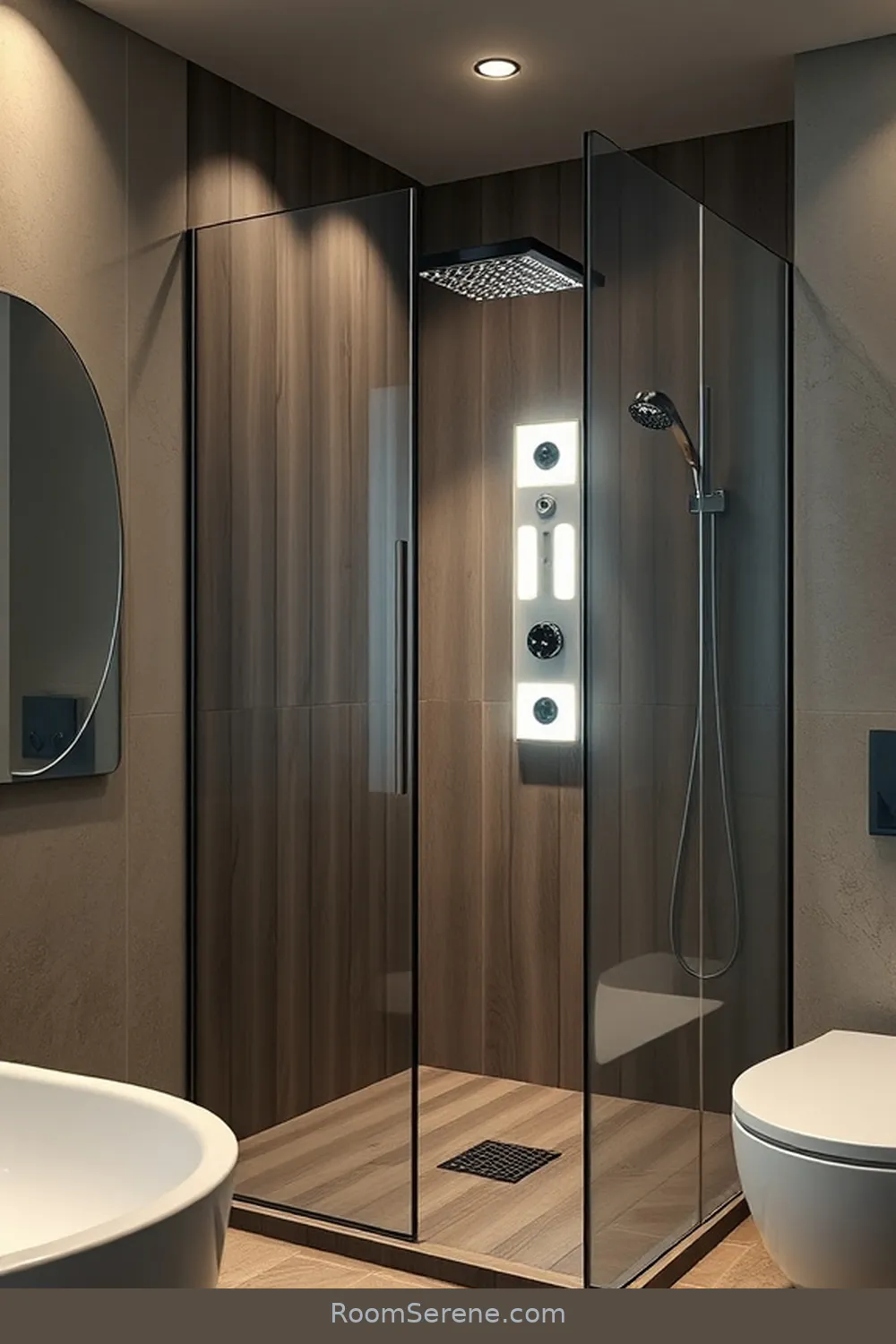 22 Smart Home Features for Bathrooms Using Recycled Wood 2 Smart Shower Systems for 22 Smart Home Features for Bathrooms Using Recycled Wood