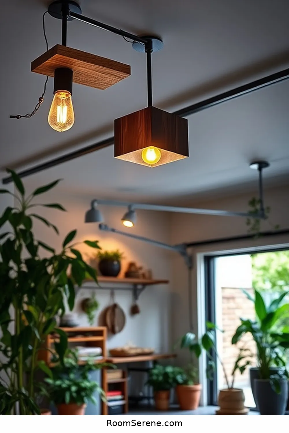 Motion-Sensor Lighting for 22 Smart Home Features for Garages Using Recycled Wood