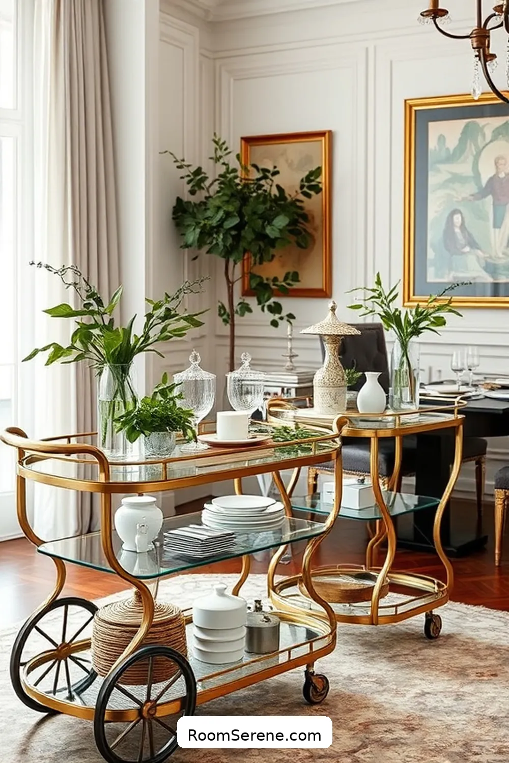 Multi-functional Glass Carts for 22 Stylish Glass Storage Solutions for Using in Your Dining Room