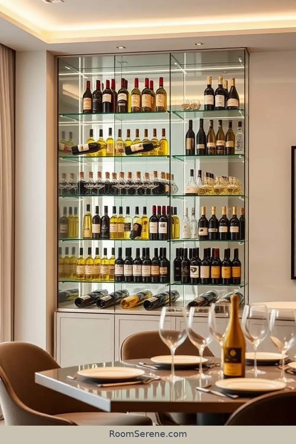Transparent Glass Wine Racks for 22 Stylish Glass Storage Solutions for Using in Your Dining Room