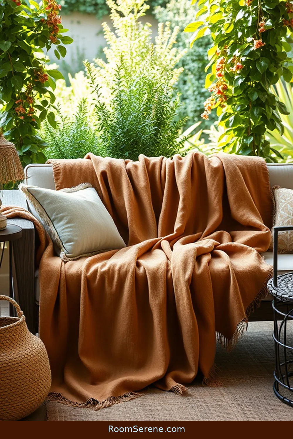 22 Ways to Create Comfort and Coziness Using Organic Cotton on Your Outdoor Patio 3 Layered Organic Cotton Throws for Warmth for 22 Ways to Create Comfort and Coziness Using Organic Cotton on Your Outdoor Patio