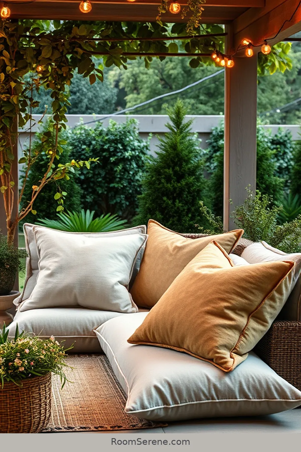 22 Ways to Create Comfort and Coziness Using Organic Cotton on Your Outdoor Patio 2 Organic Cotton Cushions for Seating Comfort for 22 Ways to Create Comfort and Coziness Using Organic Cotton on Your Outdoor Patio